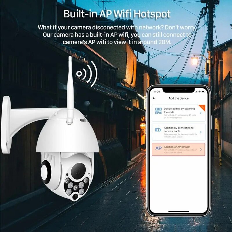 Besder-Caméra de surveillance extérieure PTZ IP WiFi Cloud HD 1080p, dispositif de sécurité domestique sans fil, avec n'aime numérique x4 et protocole P2P
