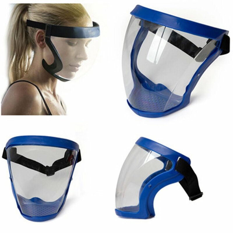 1 Buah Masker Keselamatan Kerja Masker Semprot Pelindung Layar Isolasi Masker Transparan Anti-kabut dan Anti-percikan Mencegah Tetesan Penutup