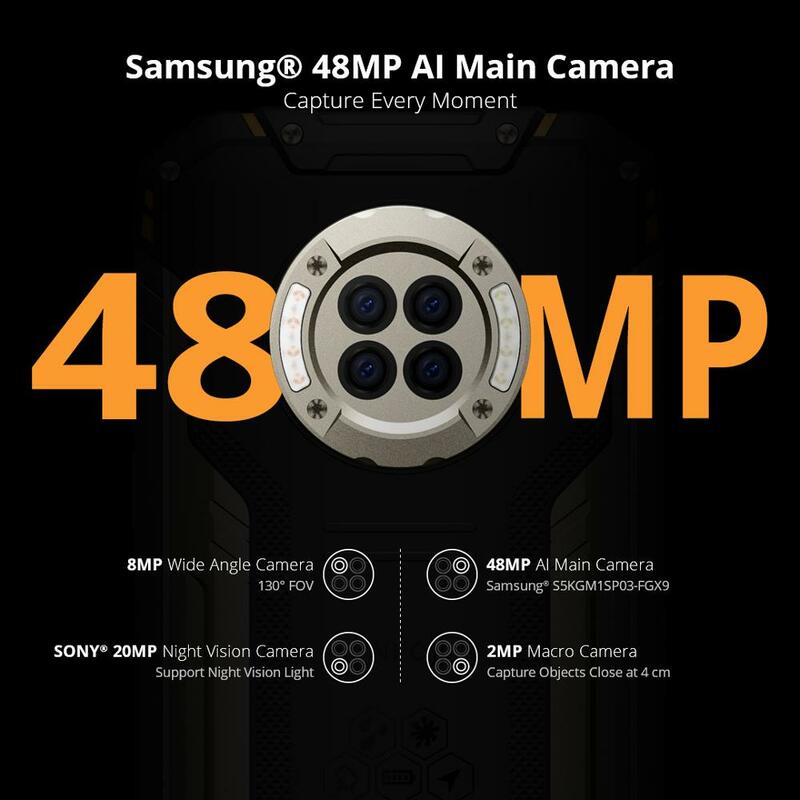 DOOGEE S96 Ponsel Pintar Pro Kamera Quad Bundar 48MP Penglihatan Malam Inframerah 20MP Helio G90 Octa Core 8GB + 128GB 6350MAh