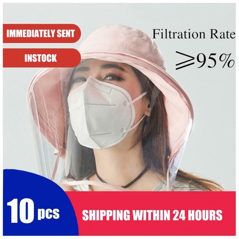 10PCS KN95 Maske 2020 Heißer Verkauf CE ffp3 Maske Anti-nebel Staub-proof Atemschutz Einweg Atmungsaktiv Und PM 2,5 Einweg Masken