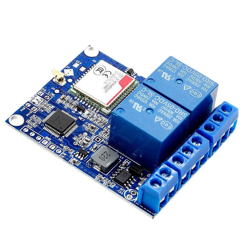 Sms Gsm Remote Control Switch Sim800C Stm32F103C8T6 2 Channel Relay Module for Greenhouse Oxygen Pump