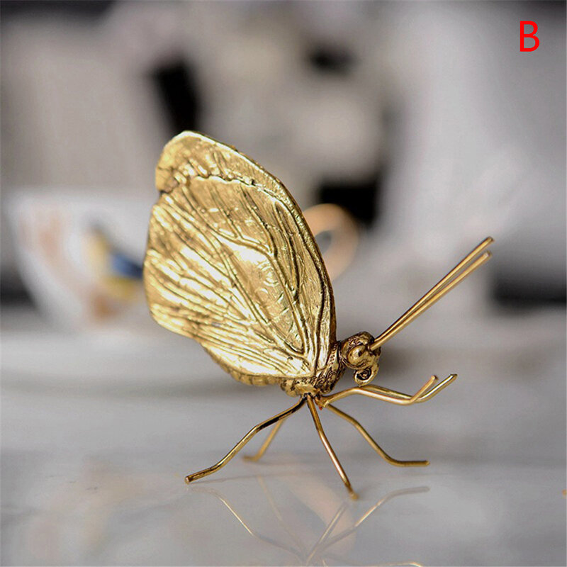 Dekoracyjna przypinka rękodzieło miedziane złote mrówki motylkowe ozdoba na dekoracja