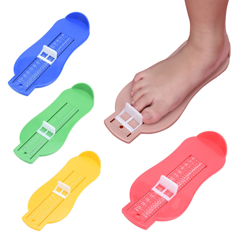 Medidor de medición de pie para niños, herramienta de regla de tamaño de zapatos, accesorios de calzado infantil, juguete de limpieza