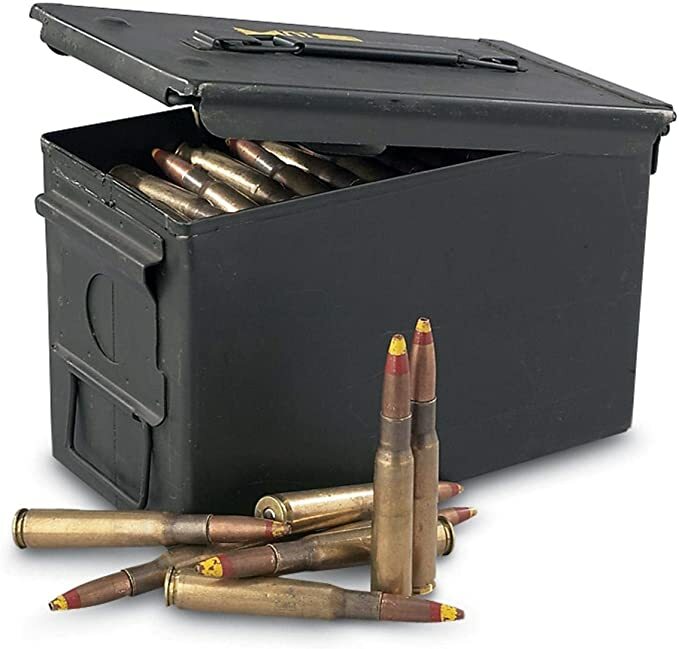 50 cal metal munição pode caixa de munição de aço militar & exército para armazenamento de munição e objetos de valor à prova dwaterproof água a longo prazo