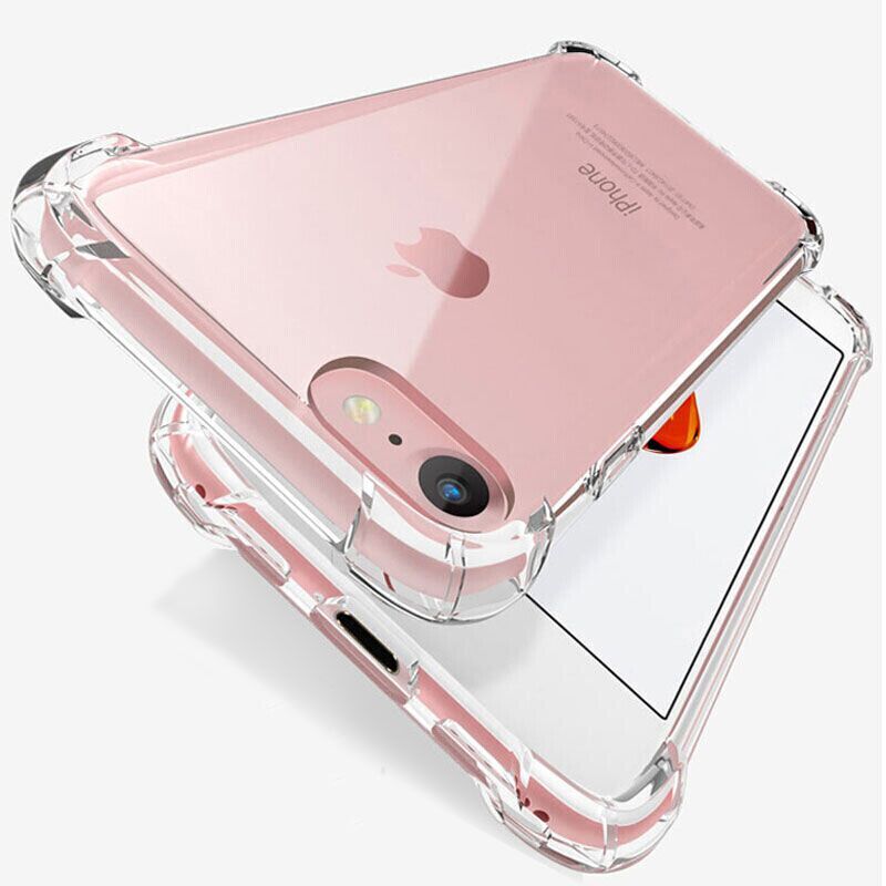 Odporny na wstrząsy silikonowy futerał na telefon iPhone 11 7 8 6 6S Plus X XR XS 12 Pro Max SE 2020 5 S Case przezroczysta ochrona tylna okładka