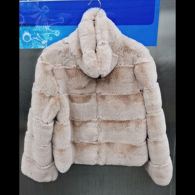 Manteau d'hiver en fausse fourrure pour femme, veste coréenne de luxe, à la mode, classique
