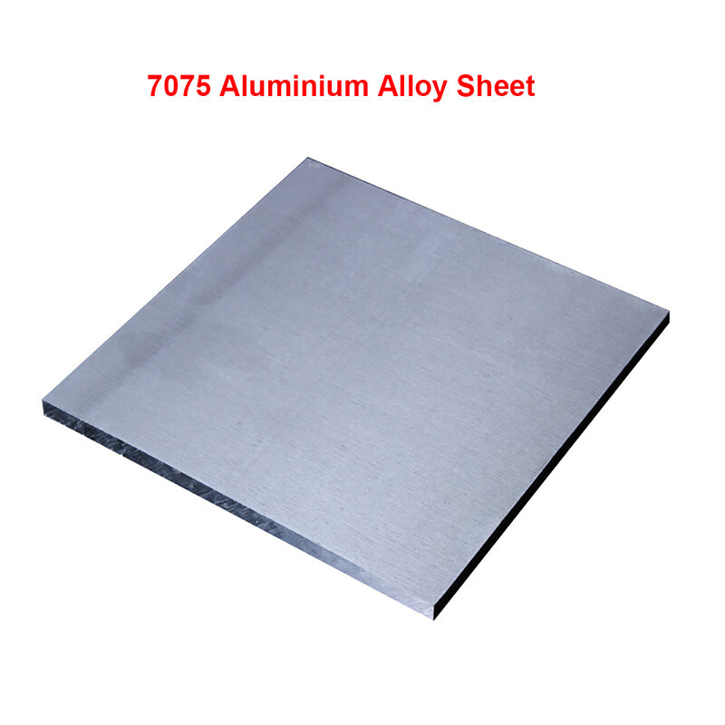 Placa de folha de liga de alumínio 7075, placa de metal diy, bloco de alumínio, espessura super dura 10mm, 11 tamanhos disponíveis, 1 peça