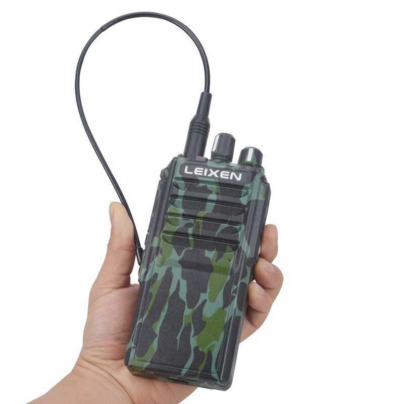 Leixen embutido walkie-talkie, comunicador genuíno para longa distância, 25w, alta potência, 15km, 400-480mhz, camuflagem
