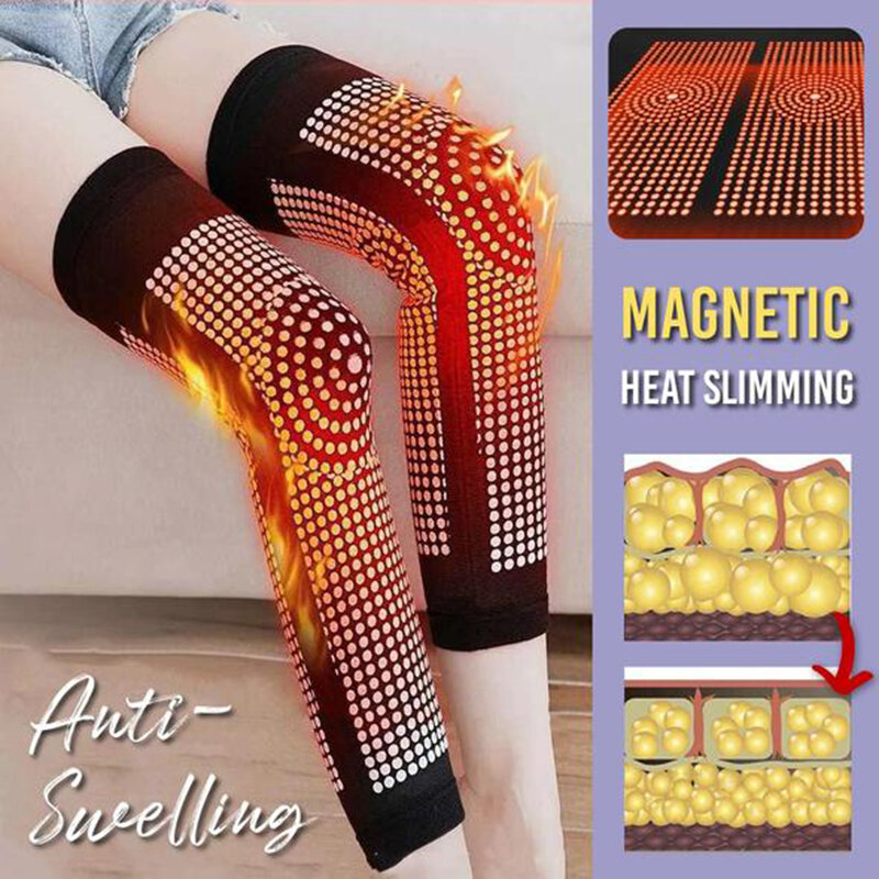 1 Pair Self Heating Knee Pads Brace Sports Kneepad Compression Tourmaline Knee Support for Arthritis Joint Pain Relief Recovery