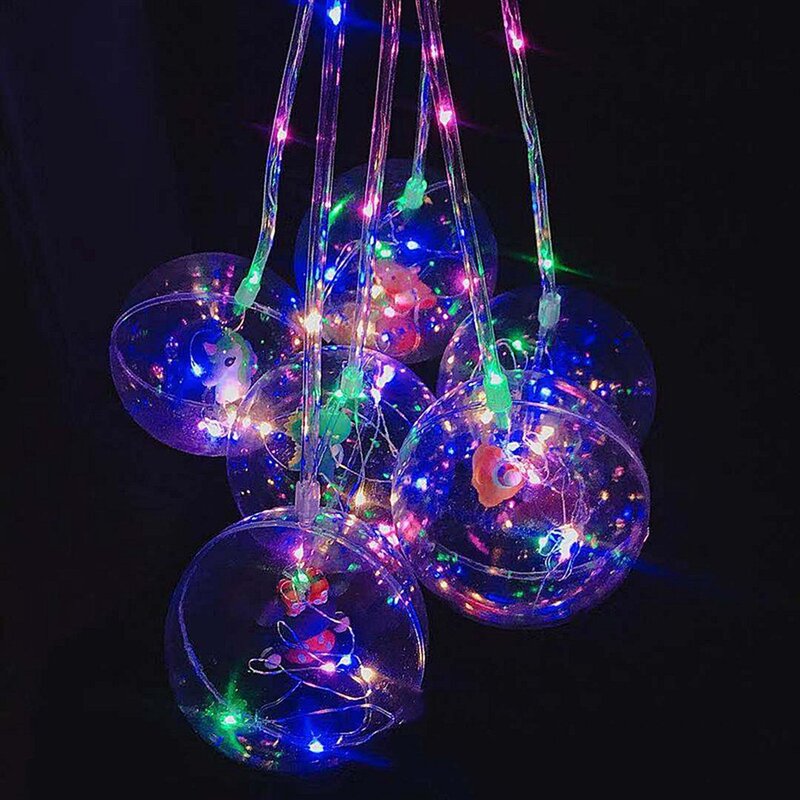 Bobo Ball Flash Light Handle Christmas Elves Ball creativo LED Light Colorful Cartoon lanterne giocattolo per bambini di Halloween