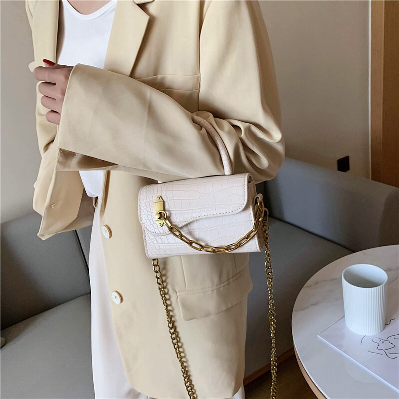 MINI Stone Pattern PU Leather Crossbody Bags For Women 2020 Luxury Shoulder Handbags Female Travel Chain Cross Body Bag