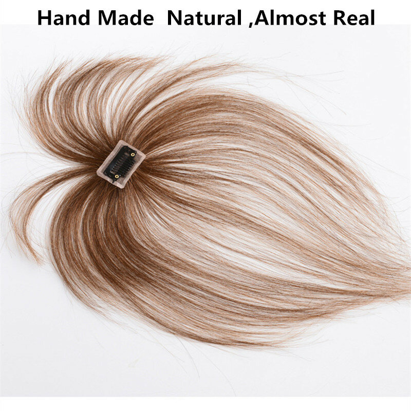 Тонкая 3D воздушная бразильская челка из натуральных волос, прямая аккуратная челка, удлинитель из натуральных волос Реми, повязка на голову, ручная работа