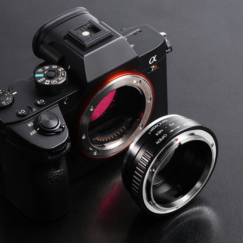 K & F KHÁI NIỆM Độ chính xác Cao cho FD-NEX Ống Kính cho máy Canon FD Gắn Ống Kính Sony E núi NEX-5R NEX-6 NEX-7 Thân Máy
