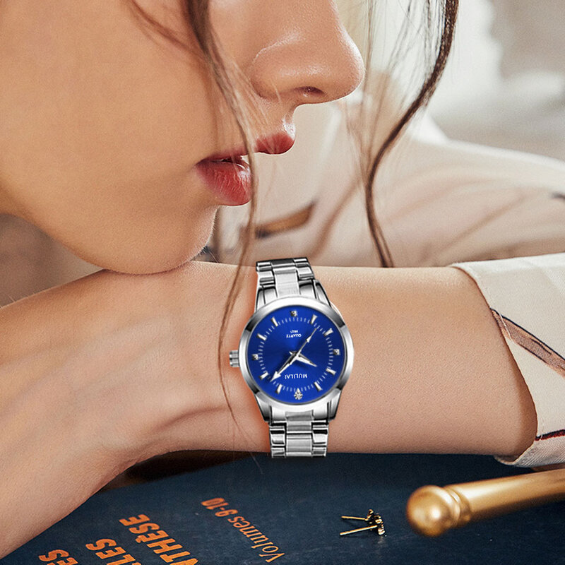 Relógio de pulso de quartzo de diamante feminino, relógio feminino, marca top, luxo, feminino, menina