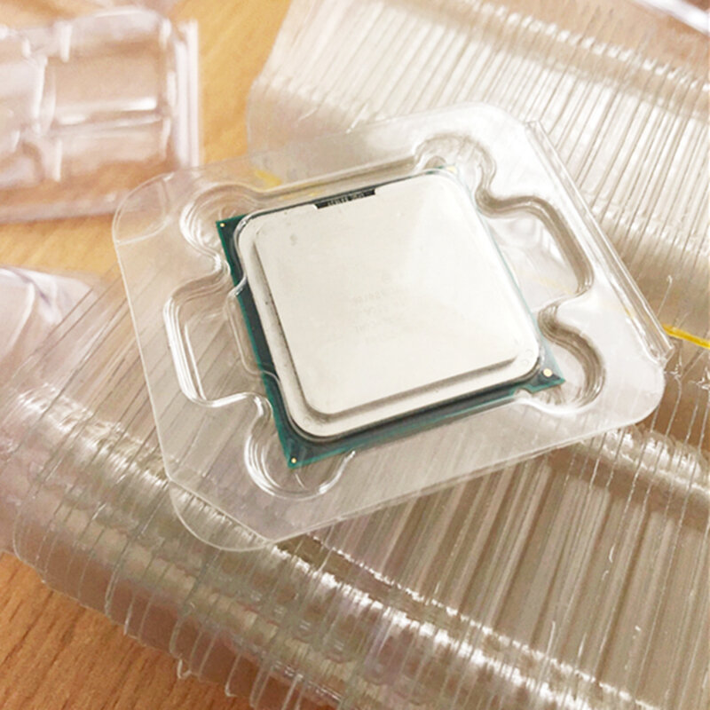 2 cajas de almacenamiento de piezas, carcasa de plástico para CPU, protección para Intel AMD 775/1155/i3/i5/i7/940/AM4 IC Chipset, caja transparente