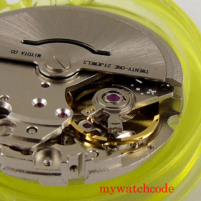21 joyas Miyota 8215 821A Hack segunda fecha de parada ventana movimiento mecánico automático accesorios de reloj reemplazos piezas doradas
