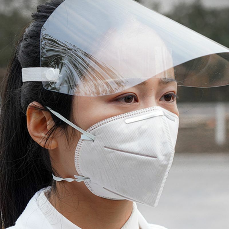 Écran de protection de masque facial de PPE pour extérieur/cuisson/soins infirmiers/ongles embellissent le masque Transparent Anti-buée anti-éclaboussures d'huile