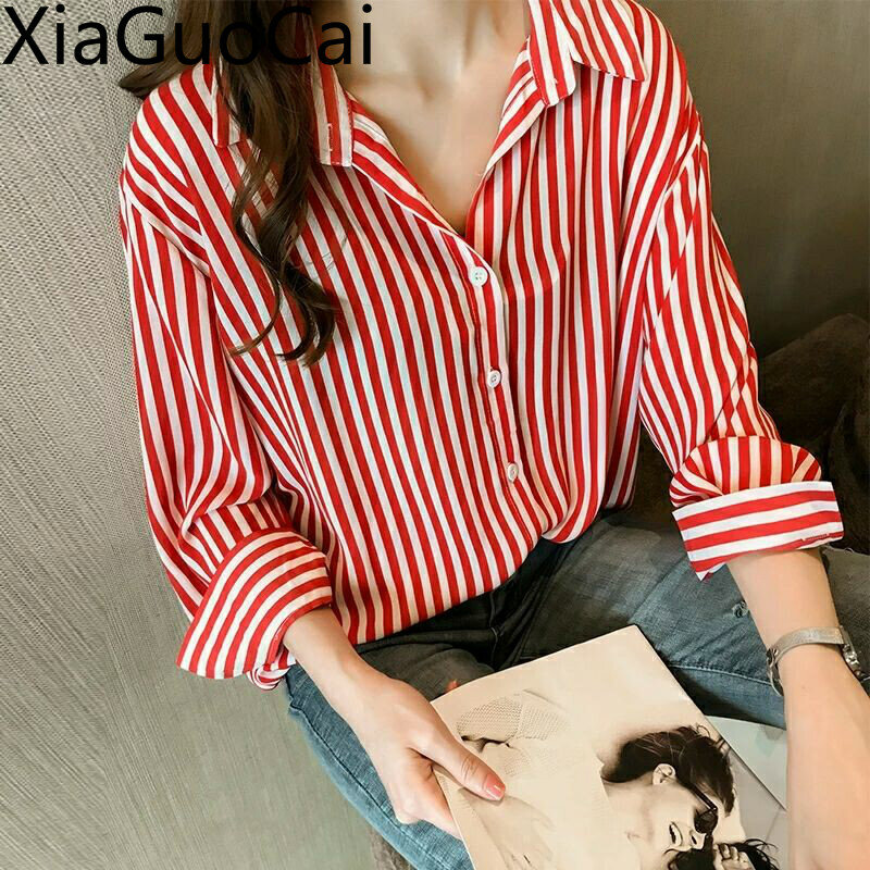 2019 Spring and Autumn Women Blouse Newest Strapless Striped Female Shirt Long Sleeve Ladies Casual Blouse Tops