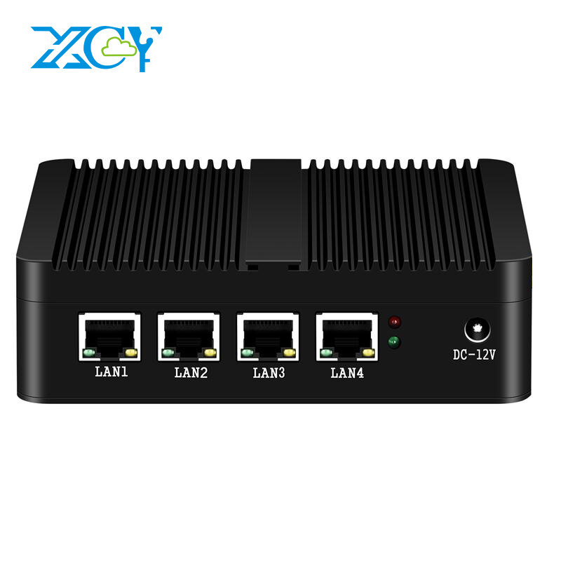 XCY-Firewall Appliance Mini PC, Intel Celeron J4125, Quad-Cores, 4x LAN, 2.5G, i225V, Placa de rede, Soft Router, pfsense, OPNsense