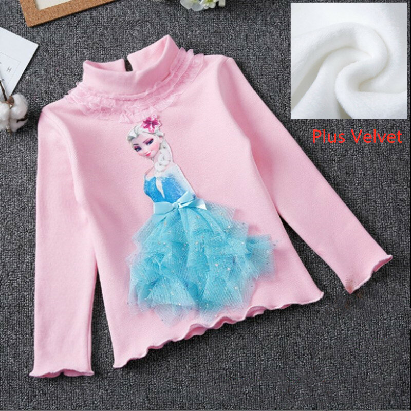 Dziewczyny nowe letnie księżniczka T-Shirt Elsa dzieci Koszulki bawełniane koronki T koszula 3D diament aplikacje dla dzieci Birthday Party Top odzież