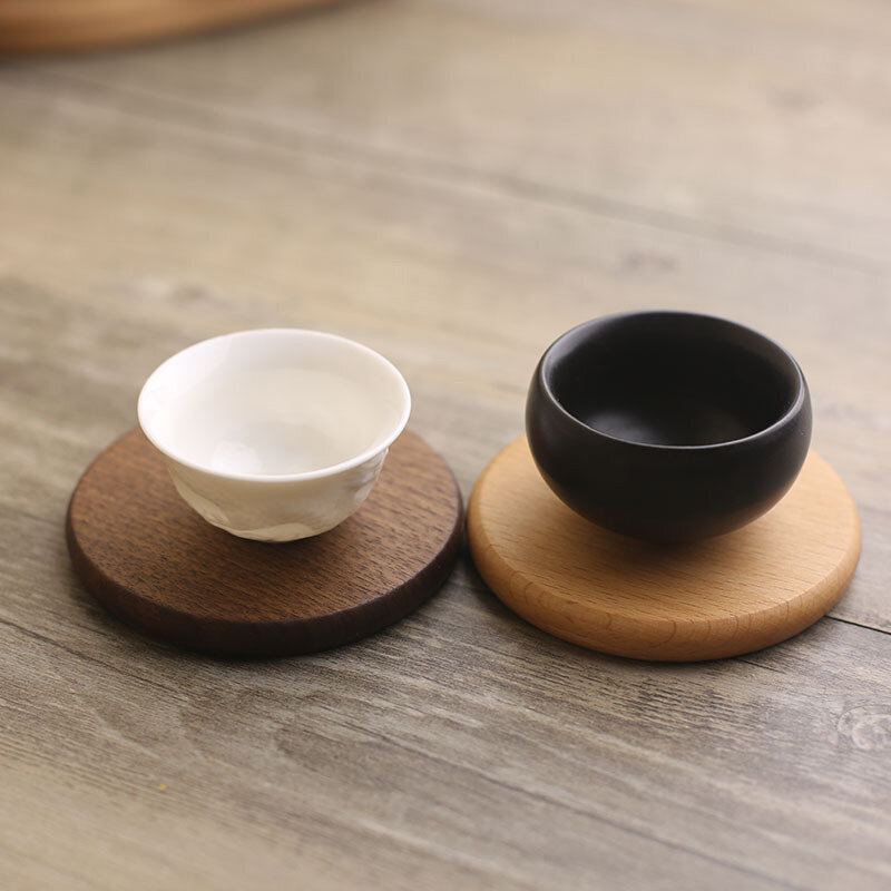 Durable Holz Untersetzer Sets Runde Wärme Beständig Trinken Matte Tisch Tee Kaffee Tasse Pad Non-slip tasse matte isolierung pad