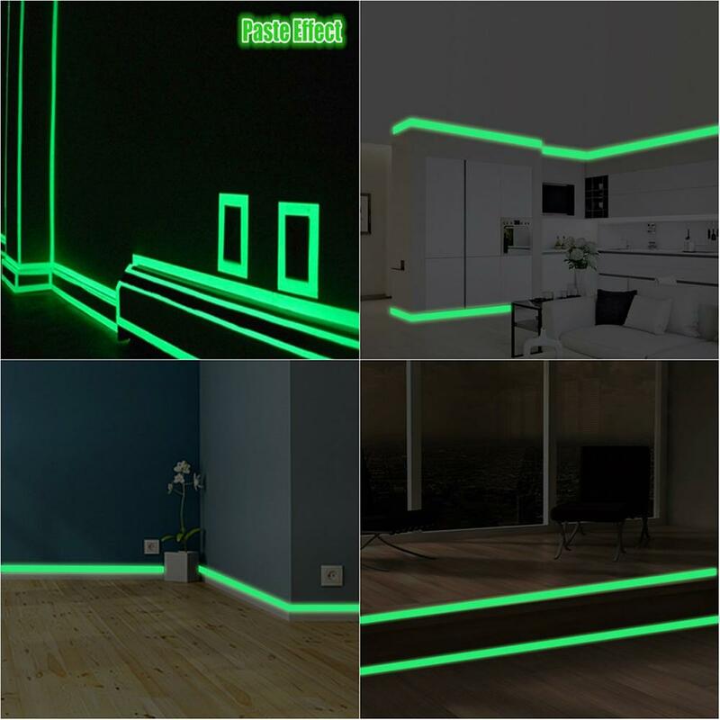 Luminous Band Baseboard WallPaper Stickers Living Room Bedroom Eco-Friendly Home Decor Decal Glow In The Dark DIY Strip Stickers