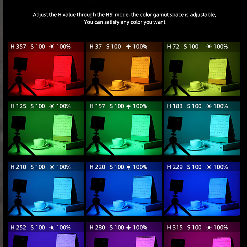 إضاءة فيديو RGB LED P10 ، إضاءة احترافية ، ثنائية اللون ، استوديو صور ، مصباح محمول ، + K-تصوير ، CRI 97 ، جديد