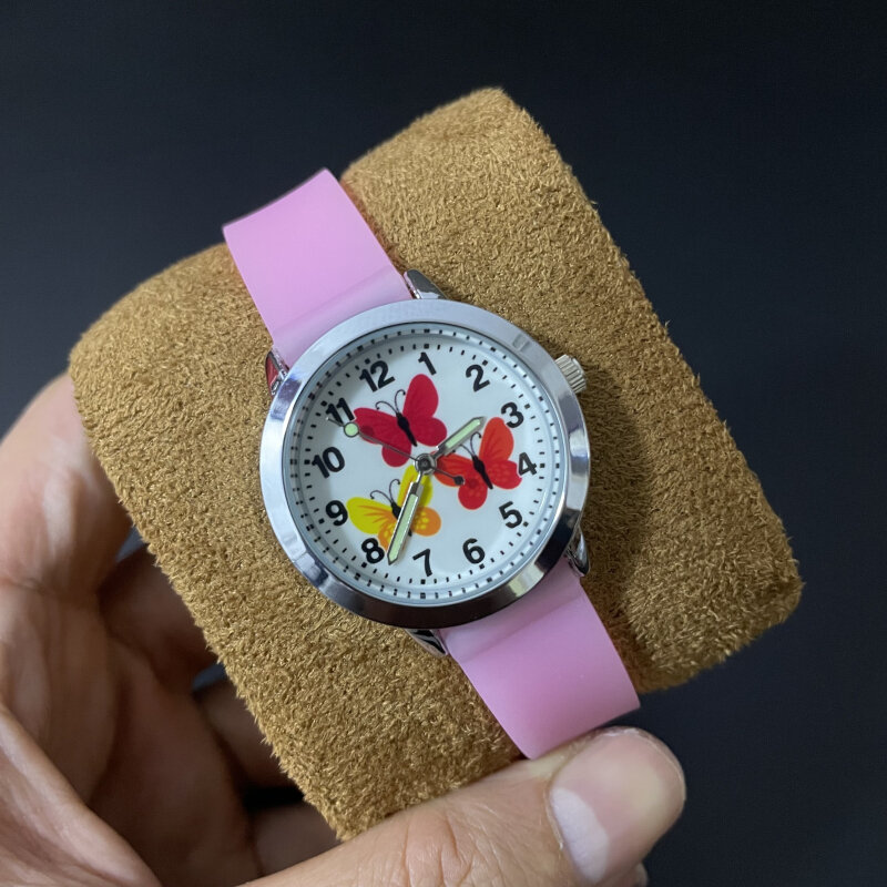 Reloj para niños con correa de silicona transparente, relojes de pulsera de cuarzo informales, como dibujos animados, regalo, reloj infantil