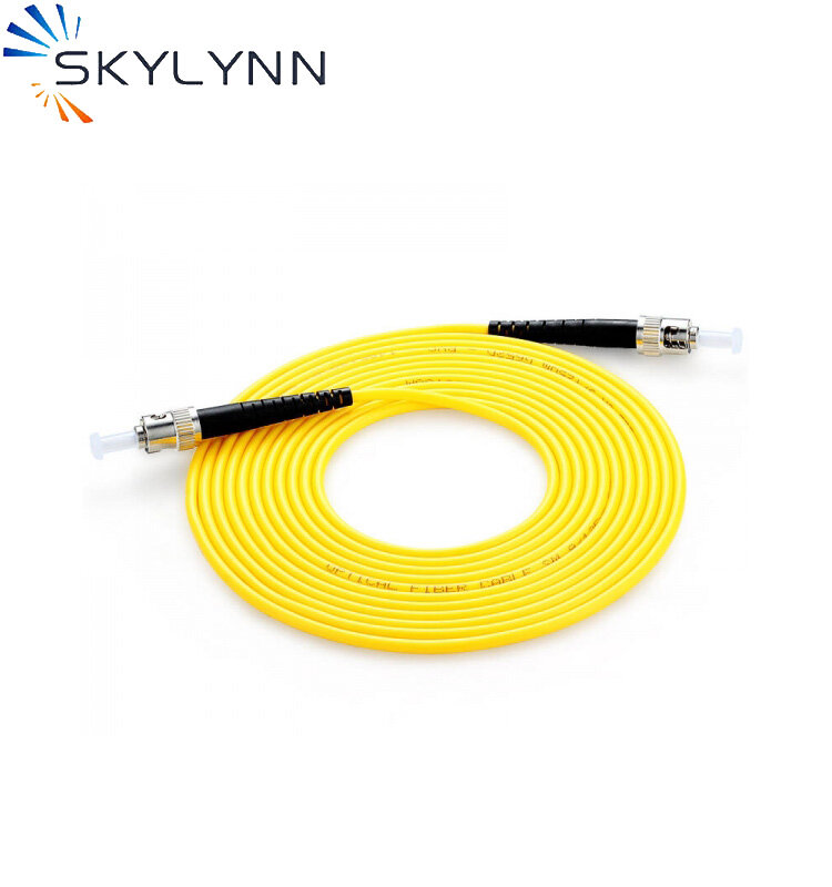 Skyynn-Cable de conexión de fibra óptica, 10 unids/bolsa, portador de grado ST/UPC-ST/UPC SM SX G652D, Cable de puente LSZH amarillo de 3,0 MM