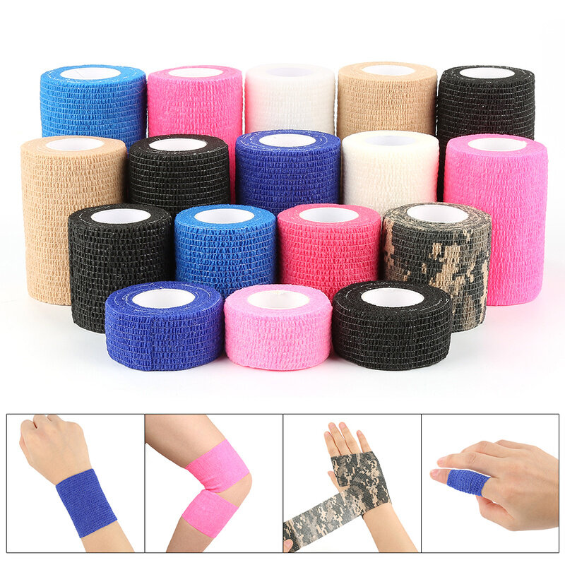 Security Protection Self-Adhesive Elastic Bandage Medical Health Care Treatment Gauze Tape Emergency Muscle Tape First Aid Tool