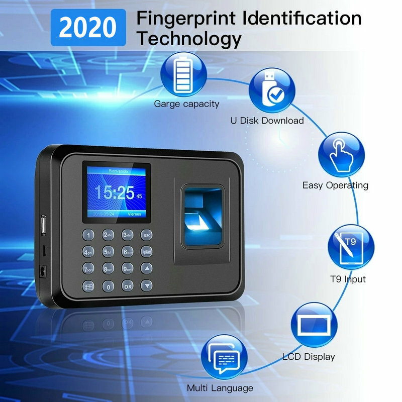 2.4 "farbe TFT LCD Display USB Biometrische Fingerprint Zeit Teilnahme System Und Zeit Recorder Control System für Mitarbeiter Büro