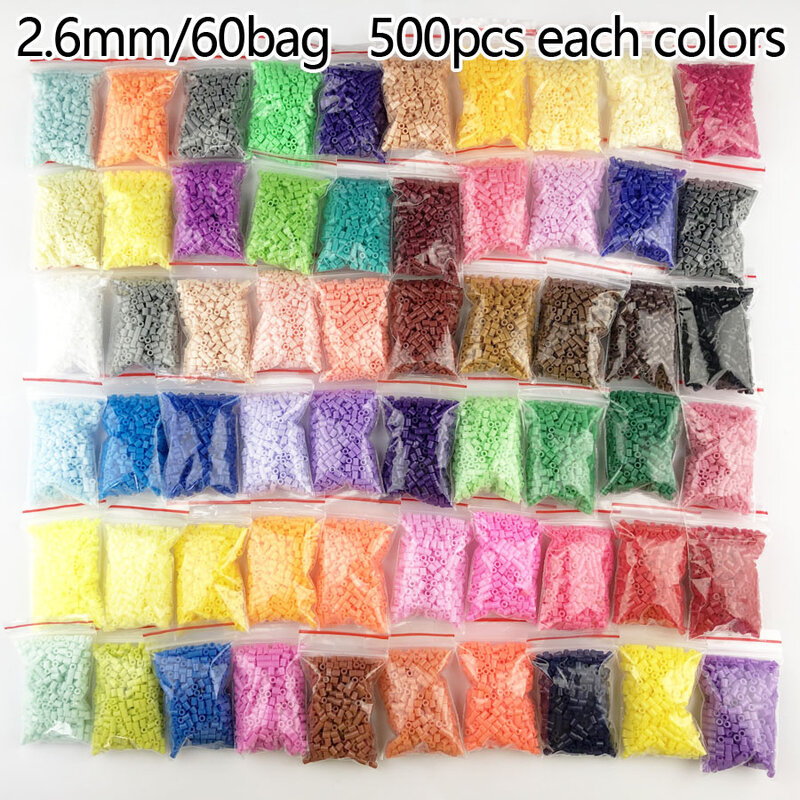 2.6mm 20-80 Colors kids Hama Beads PUPUKOU Perler Iron beads diy Puzzles high quality Fuse beads Handmade gift toy