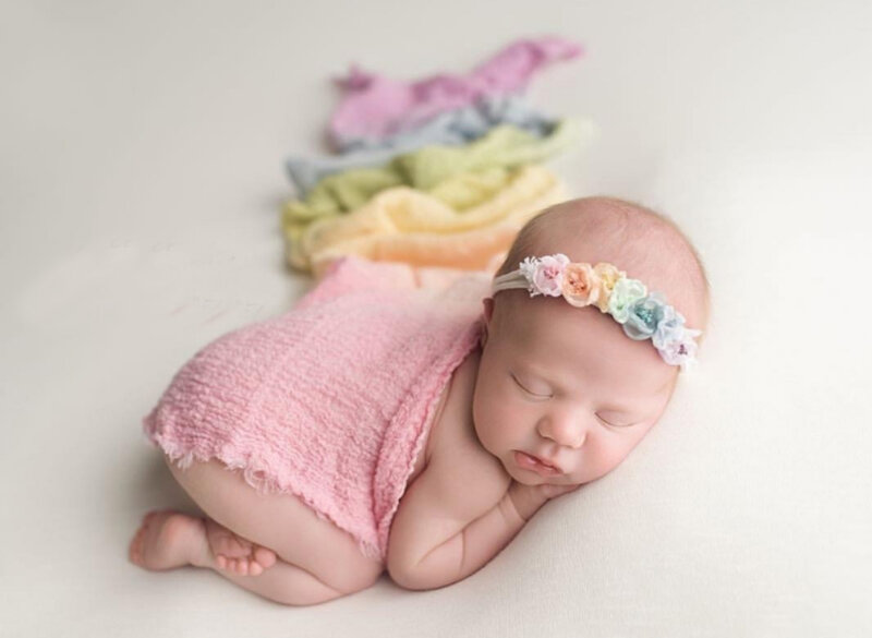 Реквизит для фотосъемки новорожденных одеяло для детской фотосъемки пеленание хлопок растягивающаяся радужная пленка s фотостудия фон для фотосъемки