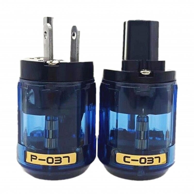 Oyaide C-037 P-037 US Power Plug Rhodium Plated  IEC Audio Connector Female-Male MATIHUR audio hifi