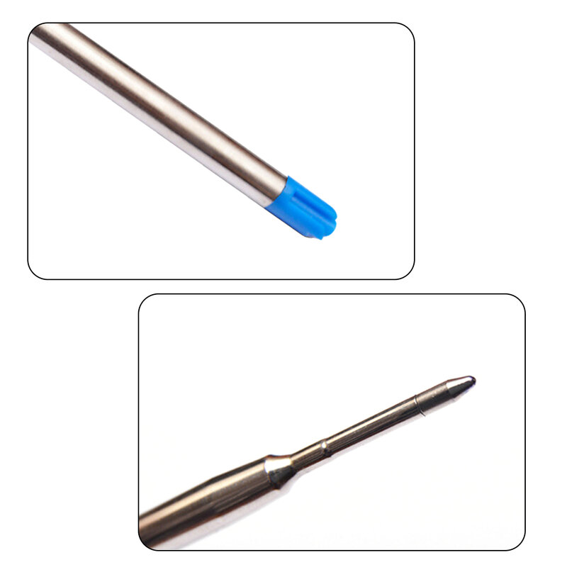Recargas de caneta esferográfica de 0.7mm, 6 peças, ponto médio, substituição, para canetas parker, escola, escritório, materiais de papelaria
