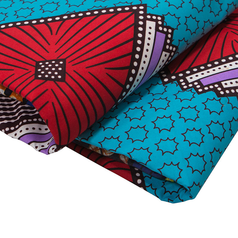 Tela de cera de Ankara estampada 2020, tejido de poliéster africano de alta calidad, Material de cera Real con estampado colorido para vestido de fiesta