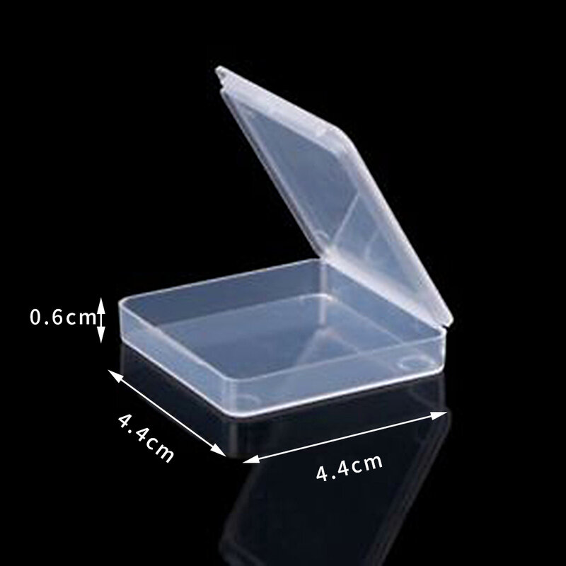 1 pz piccolo rettangolo trasparente perline di plastica scatola di immagazzinaggio di gioielli piccoli oggetti artigianato Hardware contenitore contenitore trasparente