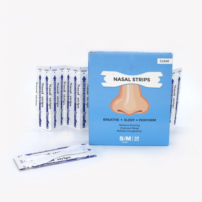 Tiras nasales transparentes para el cuidado de la salud, parche antirronquidos de 66x19mm, mejor respiración, relajación, sueño, antirronquidos pegatina, 150 piezas/5 cajas