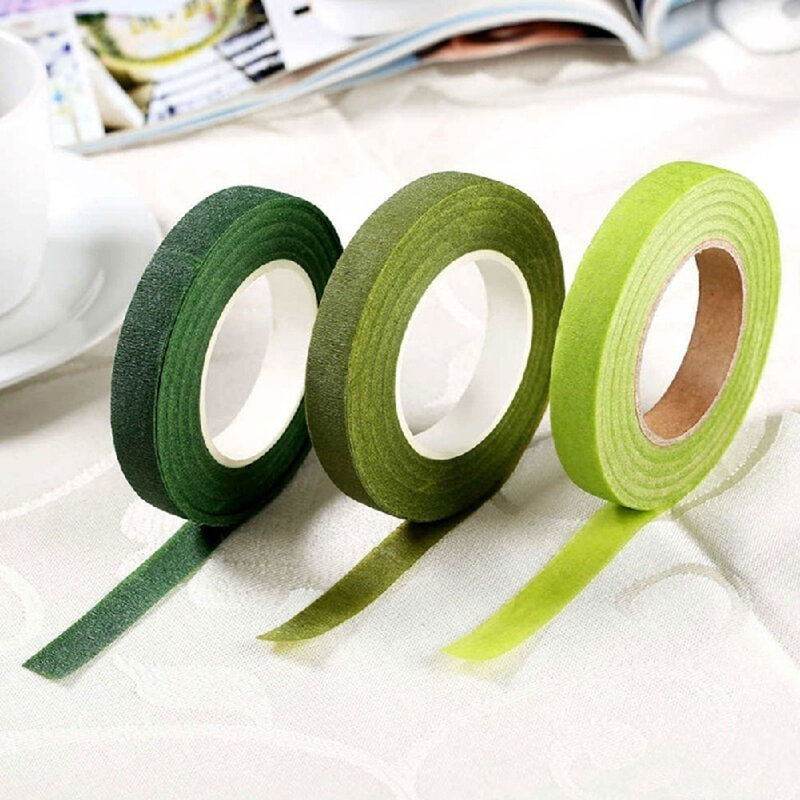 Artificial Flower Floral Tape Stamen Wrapping Florist Green Tapes Self-adhesive Bouquet Floral Stem Tape Craft Supplies