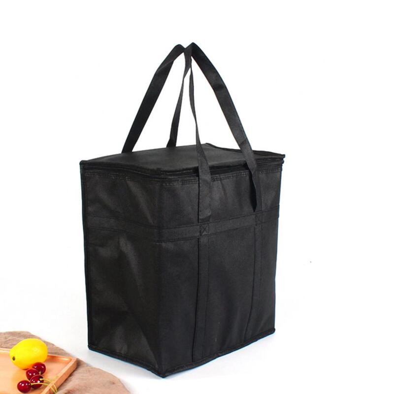 Gorące przenośne izolowane termiczne torby na Lunch składane moda piknik torba chłodząca do drugiego śniadania izolowana żywność w podróży duże torba z rączkami Box
