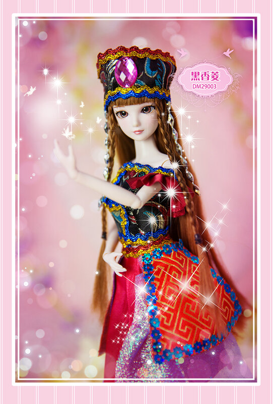 Muñeca articulada de pelo de princesa, maquillaje, tela y zapatos, 11 ", 14 muñecas articuladas, novedad
