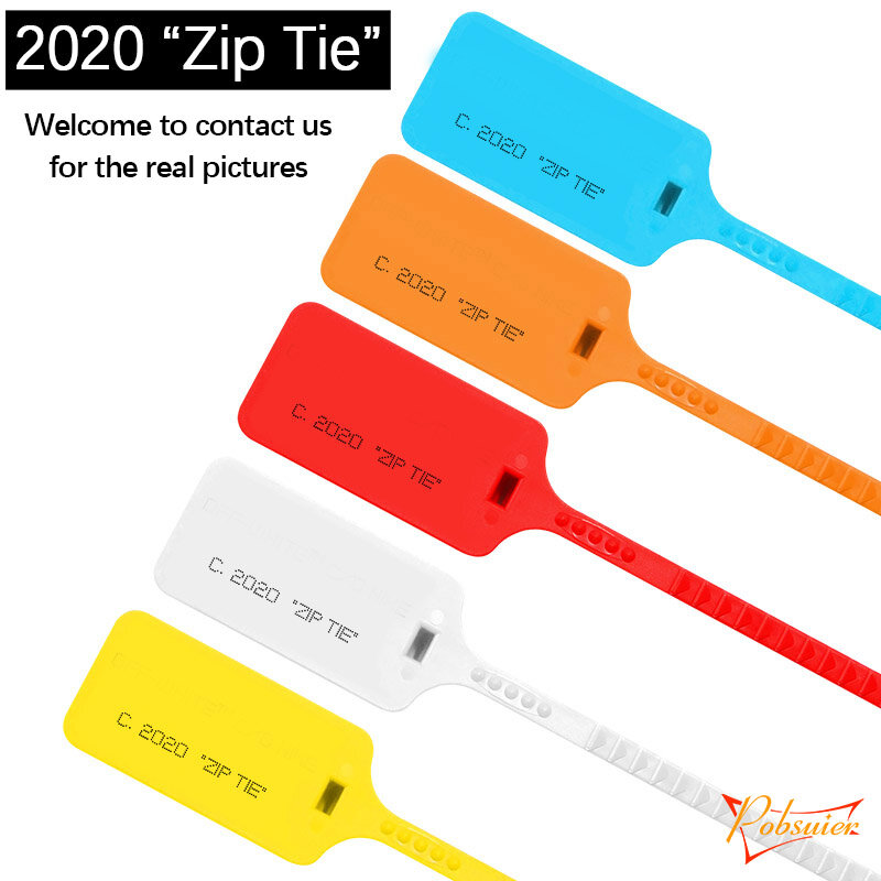 6 buah 2013 baru 2017 2018 2020 ikat Zip sekali pakai plastik Tag Off Sneakers dekorasi sepatu Putih Merah krim krem segel keamanan