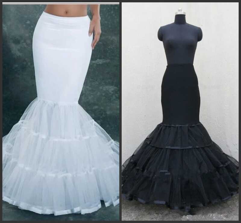 Plus Ukuran Vintage Bola Gaun Putri Duyung Rok untuk Pernikahan Gaun Putih Hoops Petticoat Crinoline Slip Memetiknya Gadis Crinoline