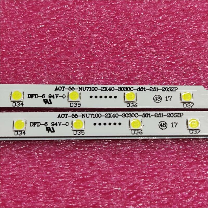 Strip lampu latar LED 2pcs, untuk UN55RU7100 strip 55strip UE55NU7120U UE55NU7120U UE55NU7120U