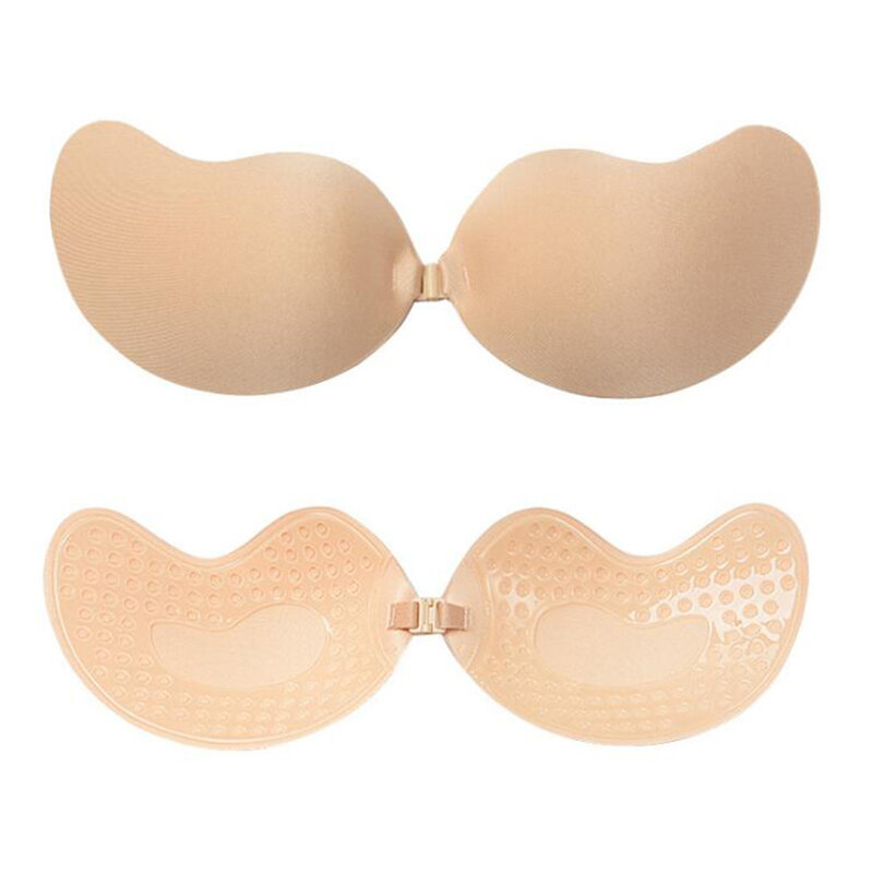 Soutien-gorge push-up invisible en silicone, auto-adhésif sans bretelles, coussinets pour seins