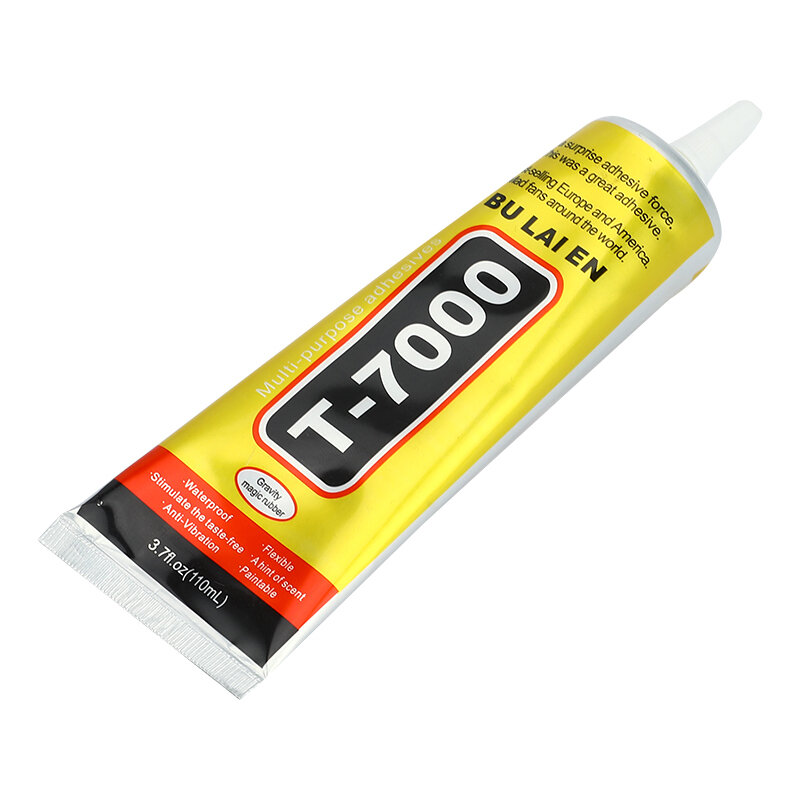 T7000 110ml adhesivos multiusos súper adhesivos epoxi líquido negro adhesivos para manualidades de vidrio funda de teléfono tela metálica