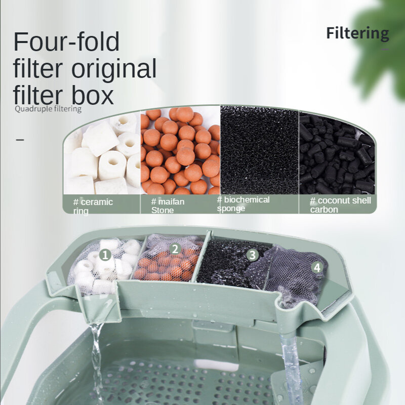 Tanque de tortuga de tres capas, filtro Original