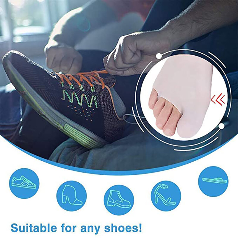 Joanete almofadas com tampas dos pés grandes almofadas de silicone metatarso toe cover gel dedo do pé mangas de proteção para o milho reduzir irration de sapatos