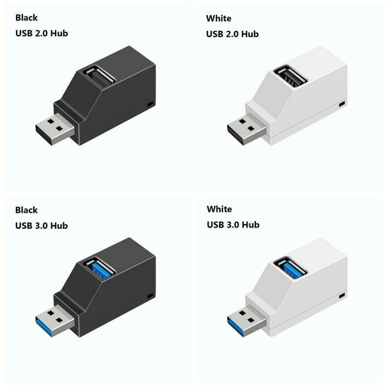 Mini 3 porte USB 3.0 Splitter Hub adattatore per scatola Splitter per trasferimento dati ad alta velocità per PC Laptop MacBook Pro accessori
