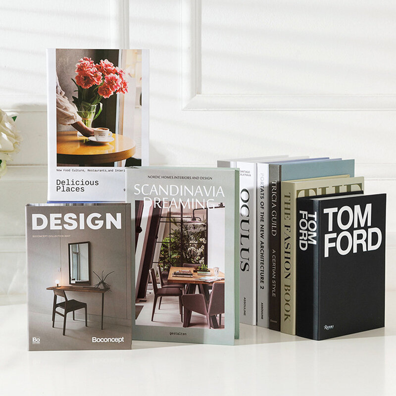 Libri finti decorazione per la decorazione domestica libri ativi simulazione moderna moda decorazioni per la casa di lusso decorazione creativa del marchio di moda